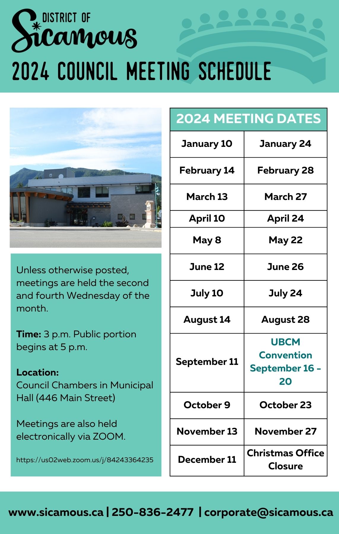 2024 Council Meeting Schedule News District Of Sicamous 2024 Council Meeting Schedule News District Of Sicamous