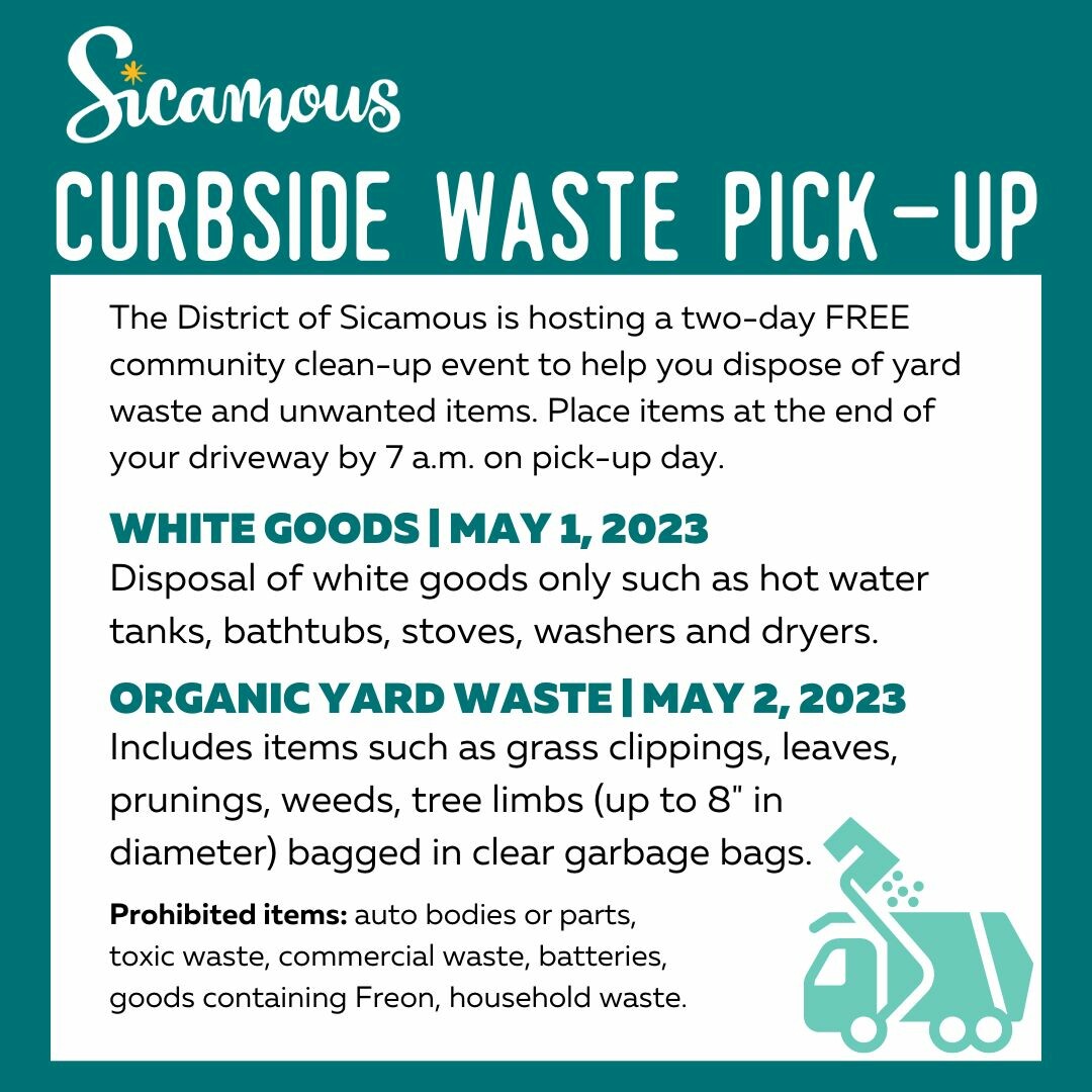 Curbside Waste PickUp May 1 & 2, 2023 News District of Sicamous