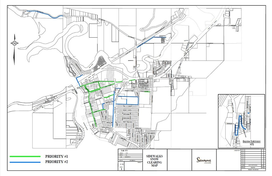 Sidewalk Snow Removal Priority Map